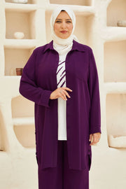 Ensemble 3 Pièces Femme Voilée Modeste - Chemise Tunique Pantalon | Anika