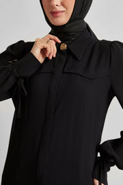 Tunique Longue à Nouer Aspect Lin Femme Voilée - Style Bohème Chic | Anika