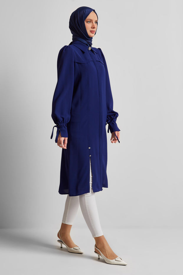 Tunique Longue à Nouer Aspect Lin Femme Voilée - Style Bohème Chic | Anika