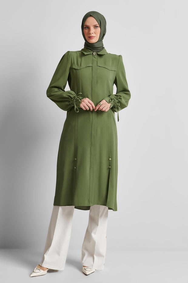 Tunique Longue à Nouer Aspect Lin Femme Voilée - Style Bohème Chic | Anika