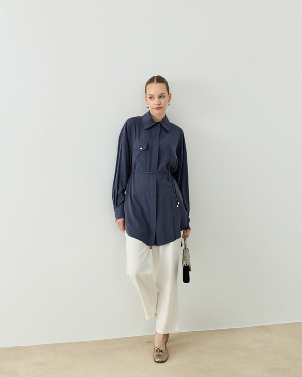 Chemise Longue Tera Lyocell & Viscose - Élégance Naturelle & Minimaliste | Anika