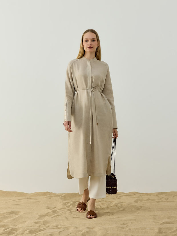 Tunique Longue Gloria 100% Lin - Élégance Naturelle & Bohème Chic | Anika