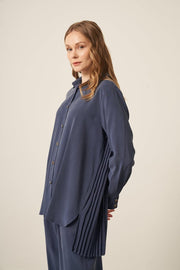 Combinaison Cupra Femme Bleu Marine FTZ | Tunique-Pantalon Chic & Sobriété Anika