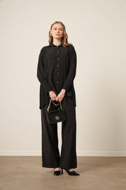 Combinaison Cupra Femme Noire FTZ | Tunique-Pantalon Fluide Élégante Anika