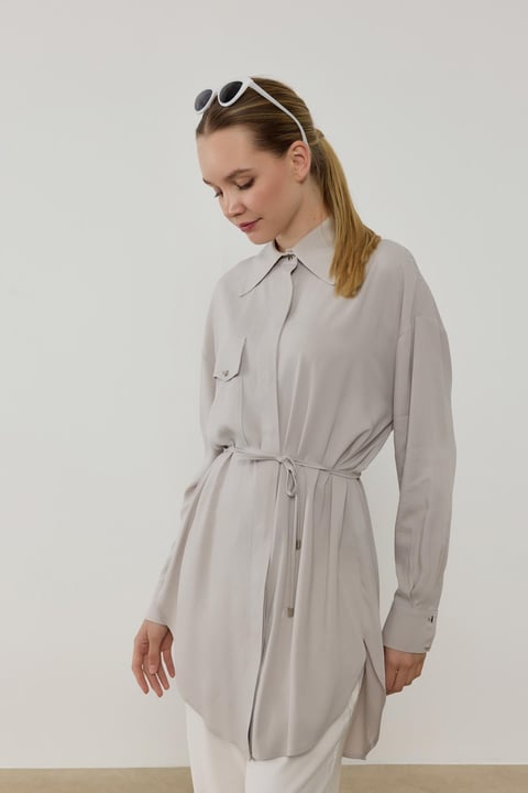 Chemise Longue Tera Lyocell & Viscose - Élégance Naturelle & Minimaliste | Anika