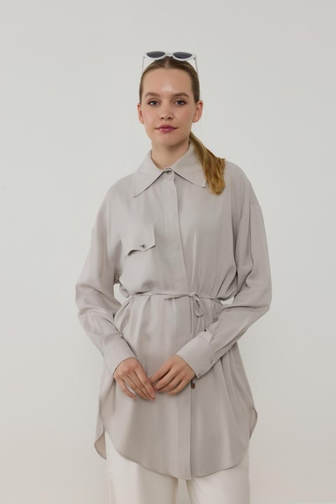 Chemise Longue Tera Lyocell & Viscose - Élégance Naturelle & Minimaliste | Anika