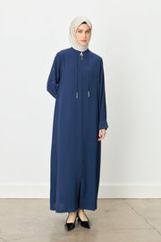 Abaya Nihan Col Juge & Manches Détaillées - Élégance Structurée Femme Voilée | Anika