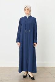 Abaya Nihan Col Juge & Manches Détaillées - Élégance Structurée Femme Voilée | Anika