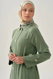 Veste Longue 100% Lyocell à Surpiqûres - Style Minimaliste Chic | Anika